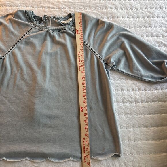 Women’s Anthropologie Wendy Eyelet Sweater Sweatshirt Large - Picture 6 of 9